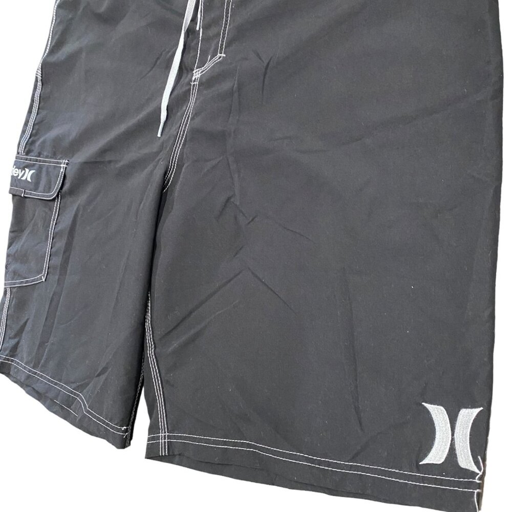 NWT Hurley Mens 42x22 Gray Swim Trunks Board Shorts Knee Length Drawstring Waist - Picture 4 of 15